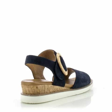 Дамски Сандали На Платформа VERONELLA – 030-159-3374 NAVY SUEDE — снимка 2