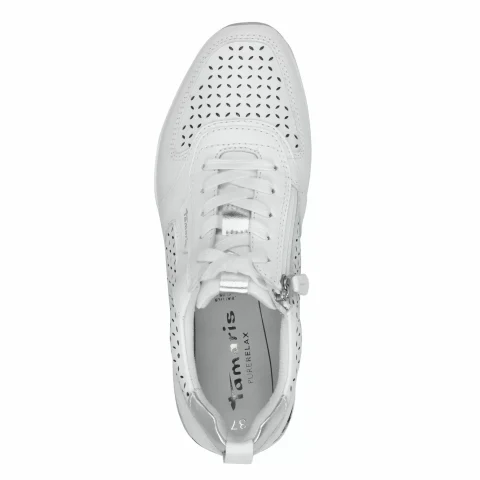 Дамски Сникърс TAMARIS – 1-23787-42-110 WHITE STRUCT. — снимка 5