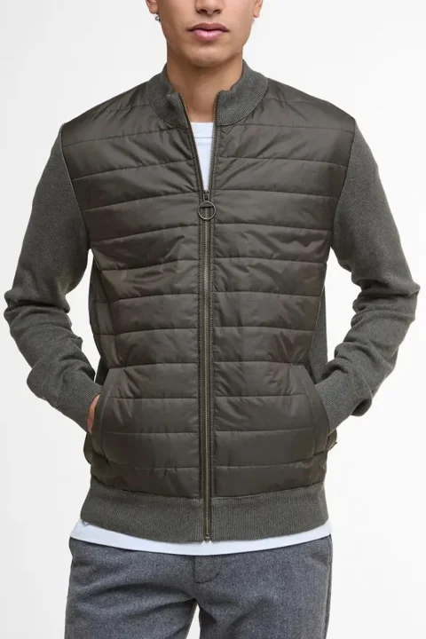 Жилетка Essential Carn Baffle Zip Through Knitted Jumper MKN1104 ol51 olive — снимка 2