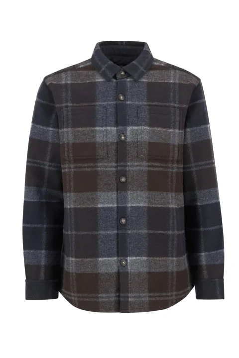 Риза Overshirt Chapter Tailored Check Overshirt MOS0400 tn38 midnight oak tartan