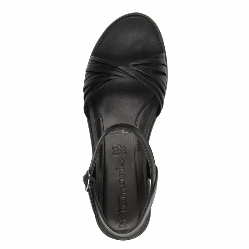 Дамски Сандали На Платформа TAMARIS – 1-28218-44-001 BLACK — снимка 5