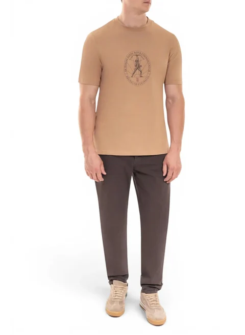 Класически памучен тишърт Brunello Cucinelli — снимка 7