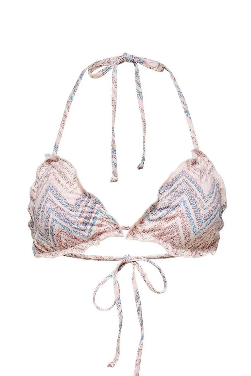 Бански Onlandrea Ruffle Tie Bikini Top 15250846 13-1409 tcx seashell pink