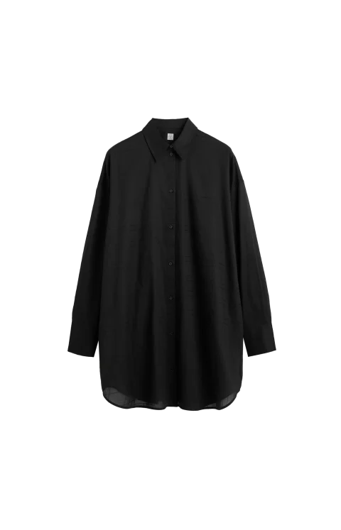 Long Summer Shirt in Black