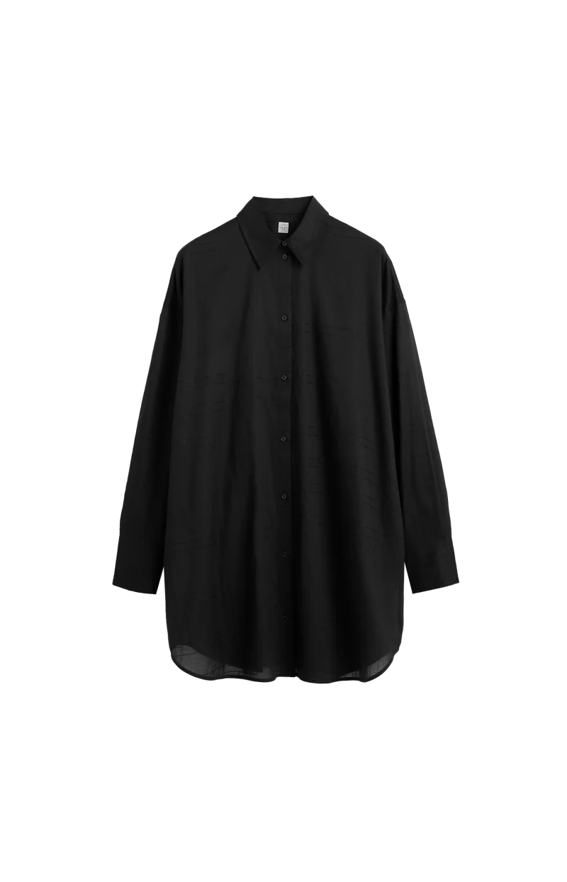 Long Summer Shirt in Black