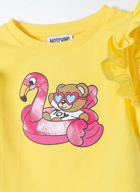 Топ с принт Moschino Kids — снимка 3