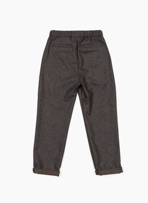 Панталон от фина вълна Brunello Cucinelli Kids 8-10 — снимка 6