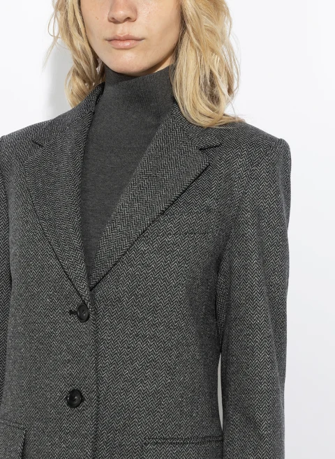 Едноредно сако с вълна Weekend Max Mara Wkdferoce — снимка 6