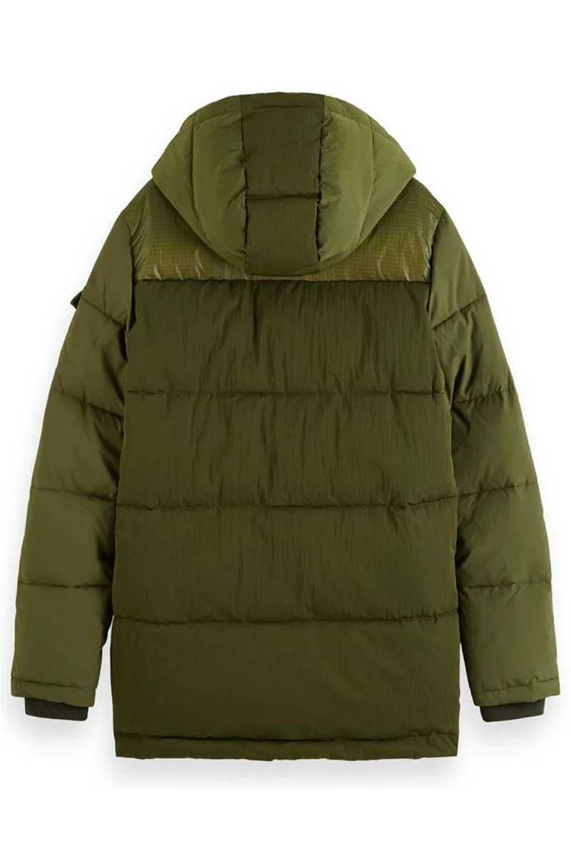 Яке Mid Length Fabric Mix Puffa 174395 SC0115 army — снимка 2