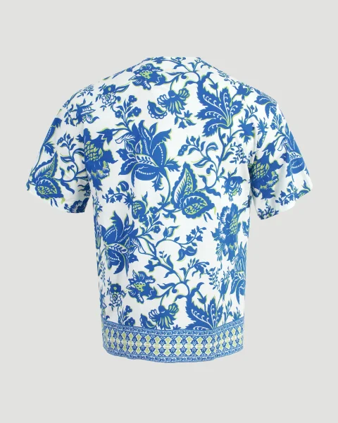 Cotton Polo Shirt with Placed Print — снимка 3