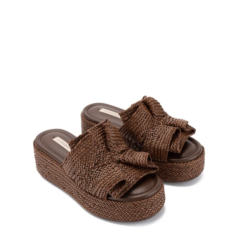 Дамски чехли с платформа Hanoi Wedge Casadei — снимка 5