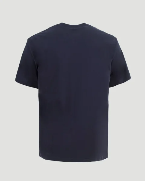Cotton T-Shirt with Givenchy Shadow Print in Dark Navy — снимка 3