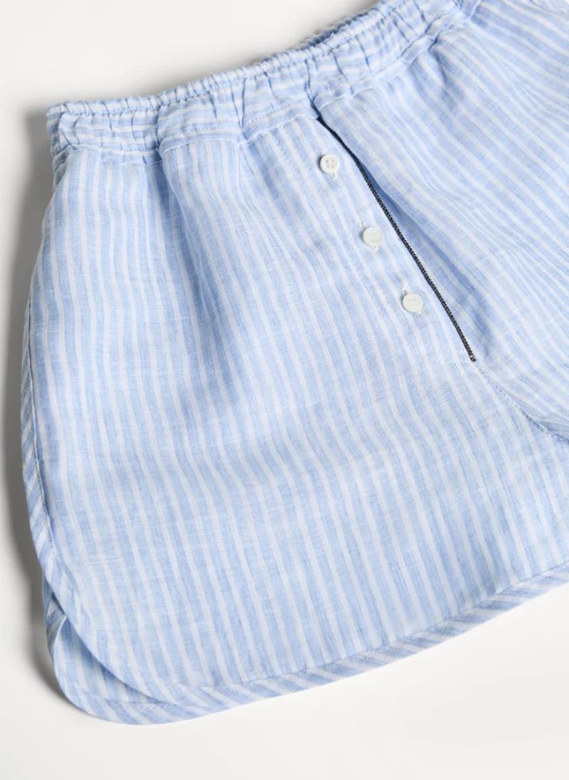 Къси панталони от лен Brunello Cucinelli Kids 6 — снимка 3