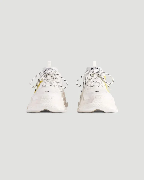 Triple S Tape Type Sneaker in White and Yellow — снимка 3