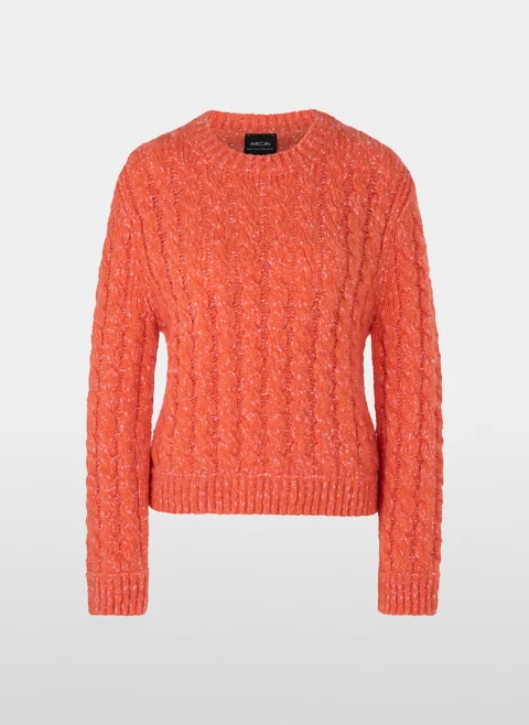 Пуловер с алпака 'Cable knit' Marc Cain Collections — снимка 7