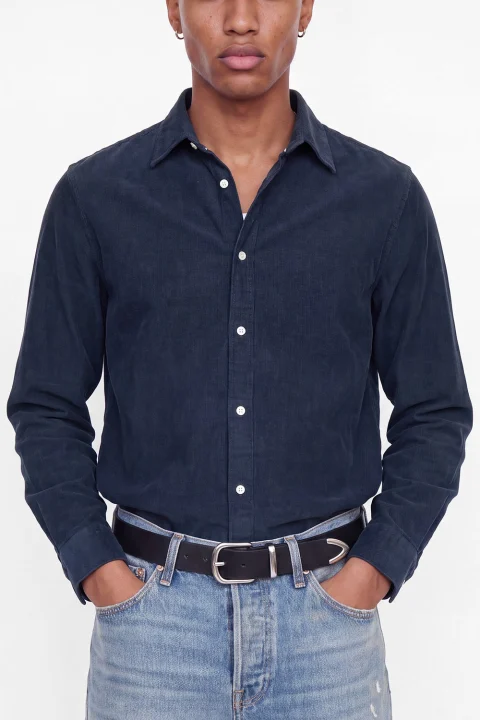 Риза Jjefield Cord 12298525 19-3923 TCX navy blazer — снимка 2