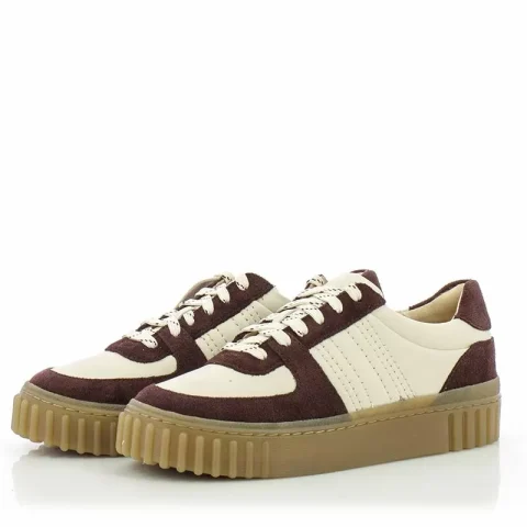Дамски Сникърс CLARKS – 26185508 MAYHILL LACE BURGUNDY COMBI — снимка 3