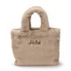Дамска бежова чанта Colette Soft Fur SAINT BARTH — снимка 4
