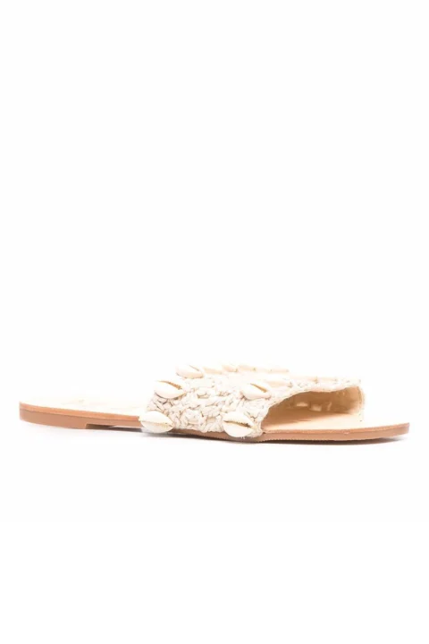 Sandals Natural Shells & Crochet; Yucatán S 2.8 Y0 natural — снимка 2