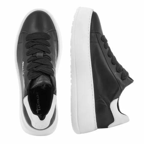 Дамски Сникърс TAMARIS – 1-1-23812-20 003 BLACK LEATHER — снимка 5
