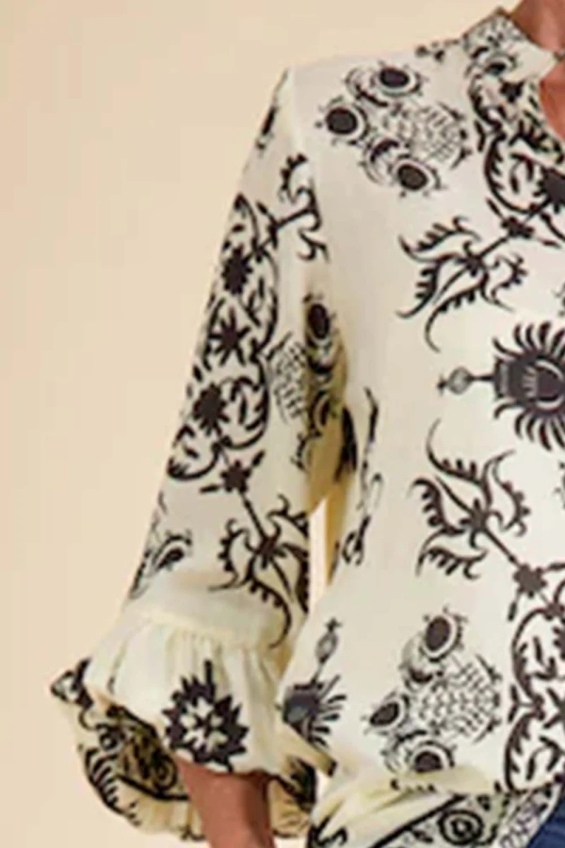 Блуза Zari Wrap Shirt ZARIWRAPSHIRT-OFW off white — снимка 2