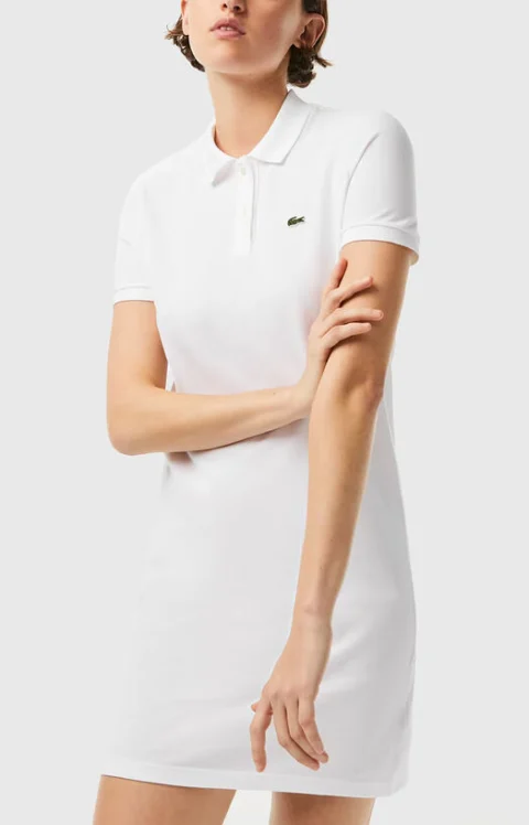 Бяла рокля от пике — снимка 3