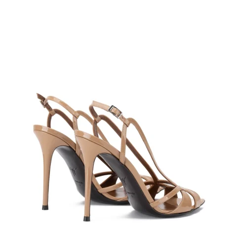 Дамски бежови сандали лак Giuseppe Zanotti — снимка 10