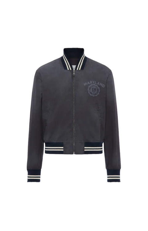 Denim Varsity Caban Jacket