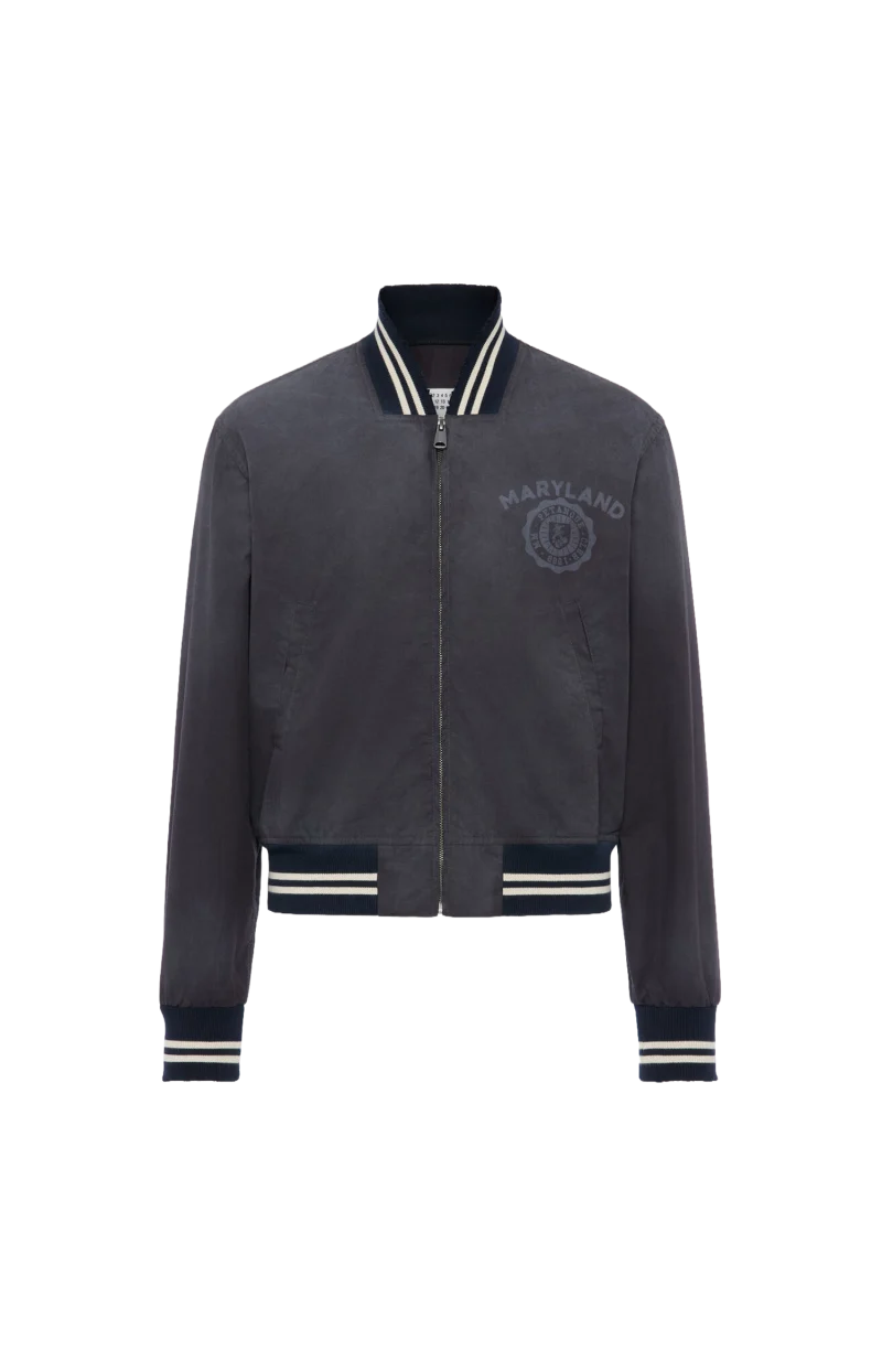 Denim Varsity Caban Jacket
