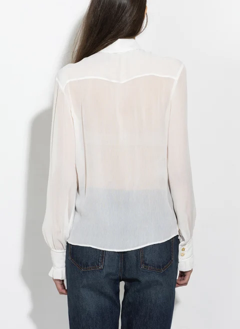 Риза с дантелени детайли Alberta Ferretti — снимка 3