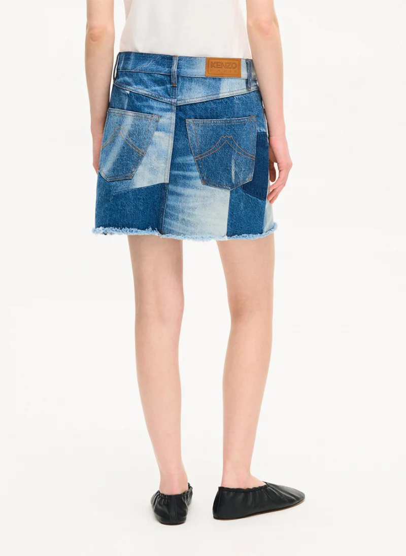 Мини пола от деним 'Patchwork' Kenzo — снимка 3