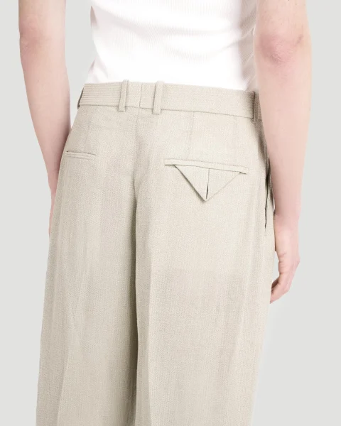 Wool Silk Mouline Trousers — снимка 3