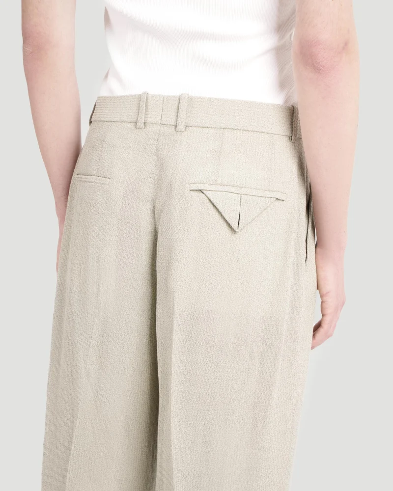 Wool Silk Mouline Trousers — снимка 3