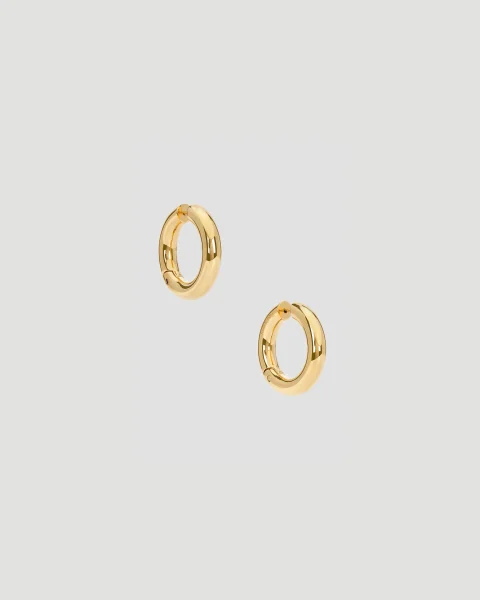 Mini Hoop Earrings in Metal — снимка 2