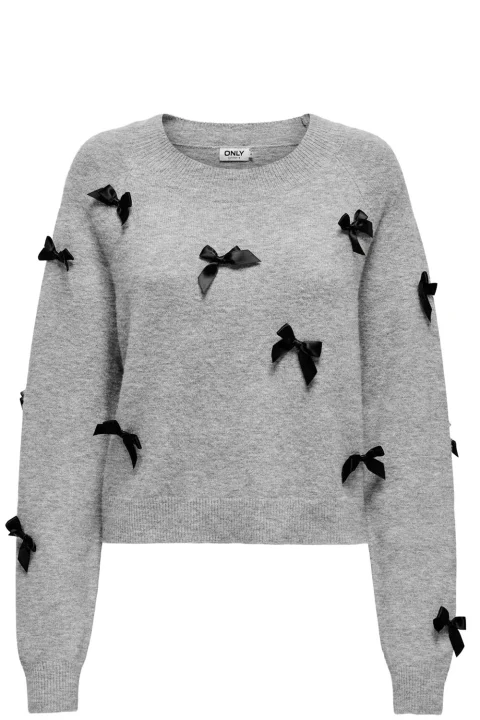 Плетено Onlnoelle Bow 15342560 BS000086 light grey melange