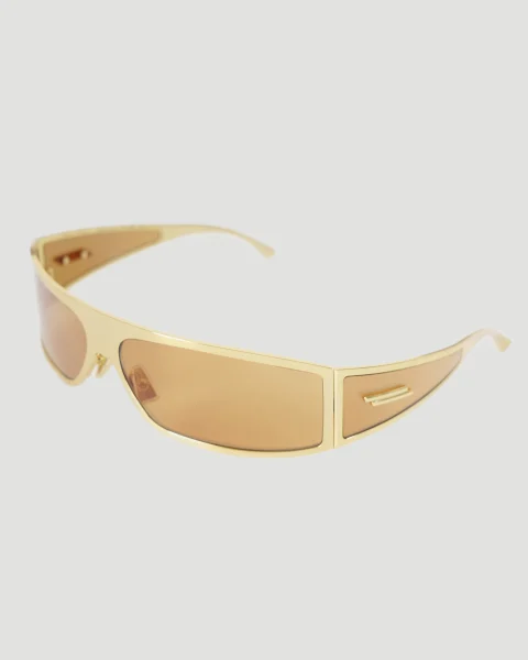 Rectangular Sunglasses in Gold — снимка 2