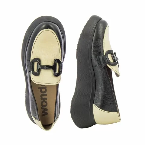 Дамски Обувки На Платформа WONDERS – A-3604 MONTREAL WILD NEGRO/CREAM — снимка 5