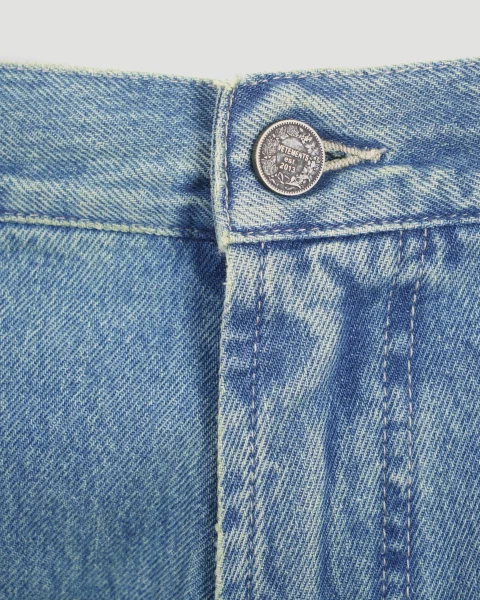 Biker Cross Hip-Hop Denim Shorts in Blue — снимка 5