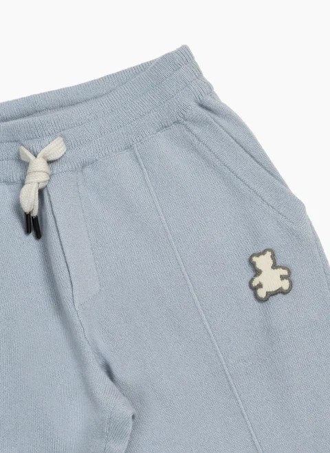 Спортен панталон от фино плетиво Brunello Cucinelli Kids 2 — снимка 6
