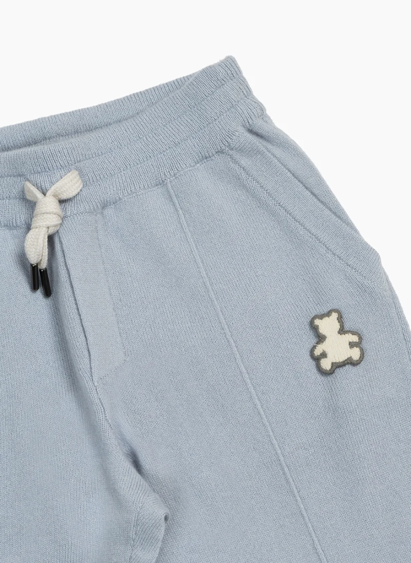 Спортен панталон от фино плетиво Brunello Cucinelli Kids 2 — снимка 6