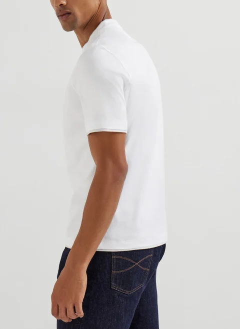 Тишърт 'Faux-layered effect' Brunello Cucinelli — снимка 5