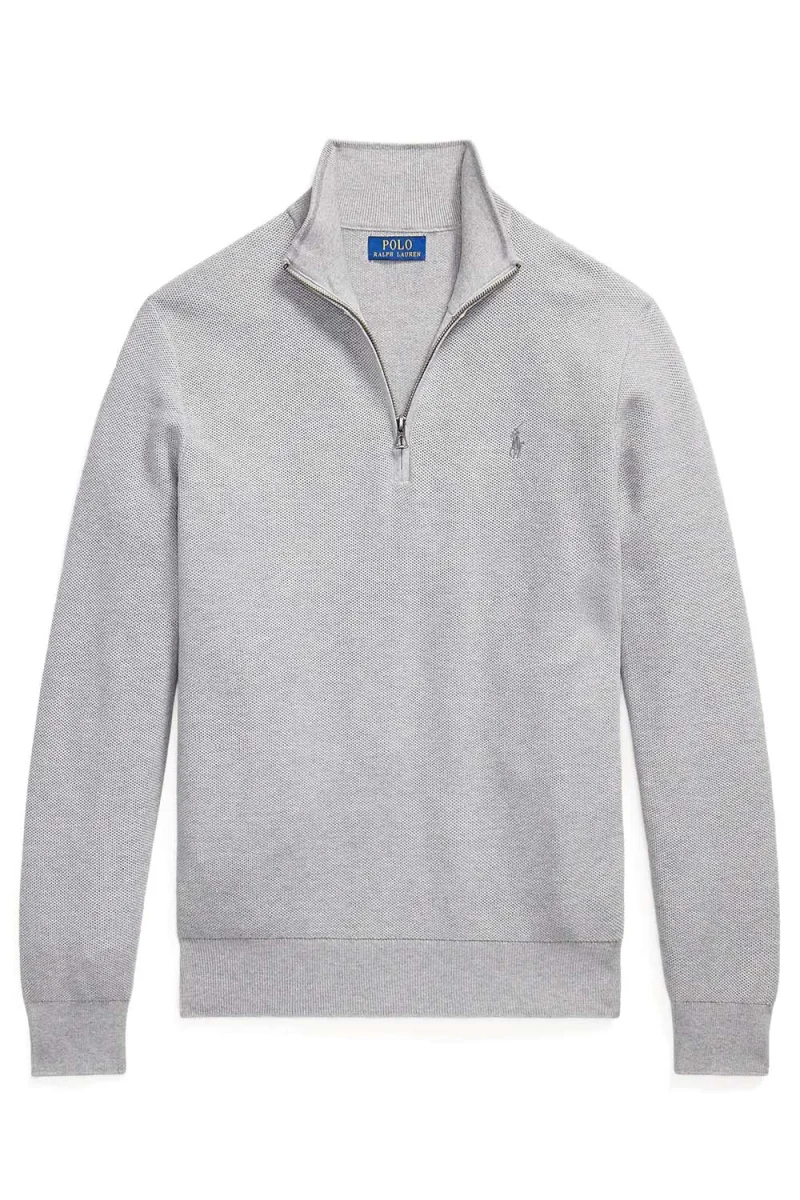 Плетено 32/2 Cotton-Half Zip 710B18060009 020 grey