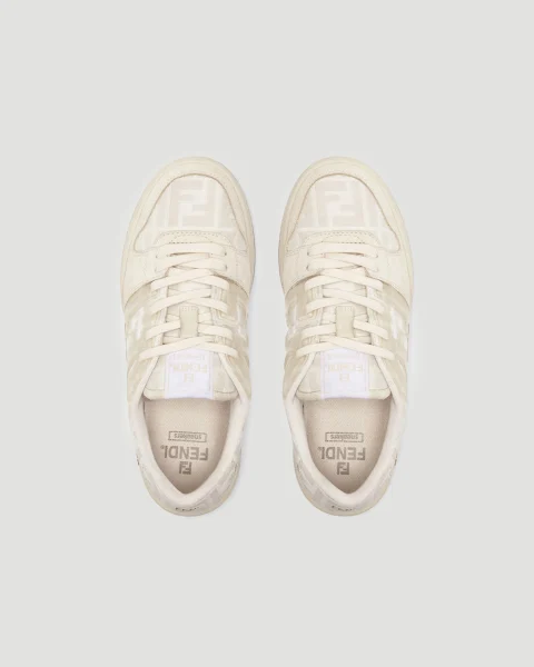 Fendi Match Trainers in White FF Jacquard — снимка 4