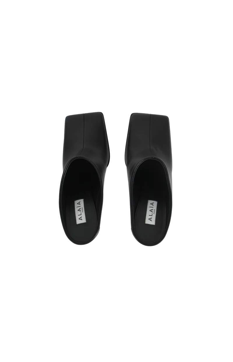 Soft Square Pumps in Leather — снимка 3