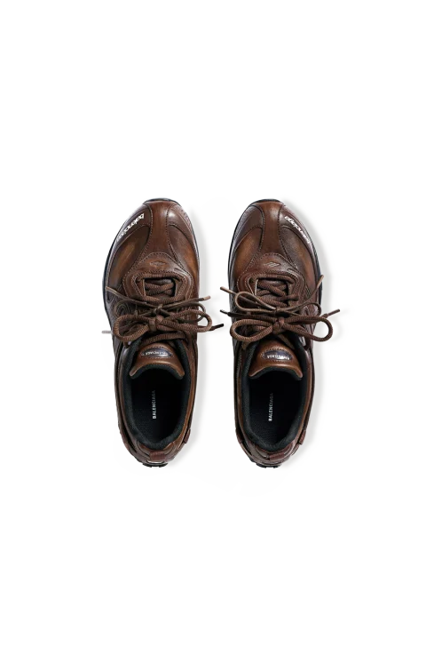 Men's Radar Leather Sneaker in Brown/Black — снимка 4