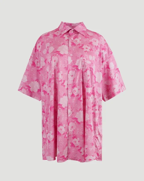 Flowerprint Fluid Short-Sleeve Shirt