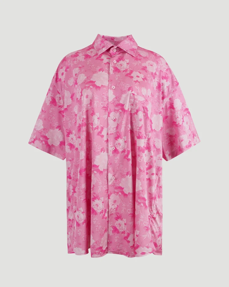 Flowerprint Fluid Short-Sleeve Shirt