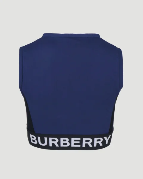 Monogram Print Zip-Up Cropped Top — снимка 2