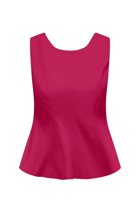 Top Onlmartina S/L U-Neck Peplum 15371956 19-2047 TCX sangria