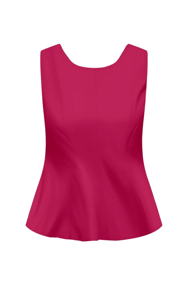 Top Onlmartina S/L U-Neck Peplum 15371956 19-2047 TCX sangria